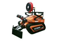 RXR-YM60000D消防排煙滅火機器人 （第4代，油動液壓，帶推鏟，可升降排煙機）